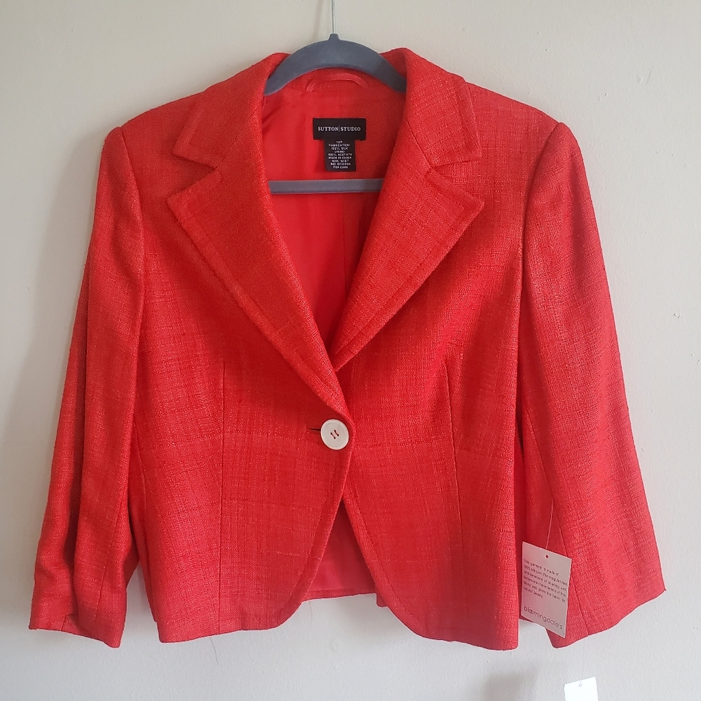Sutton Raw Silk Blazer 12P